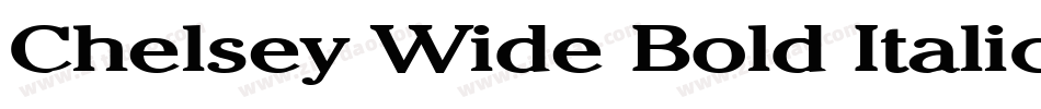 Chelsey Wide Bold Italic字体转换